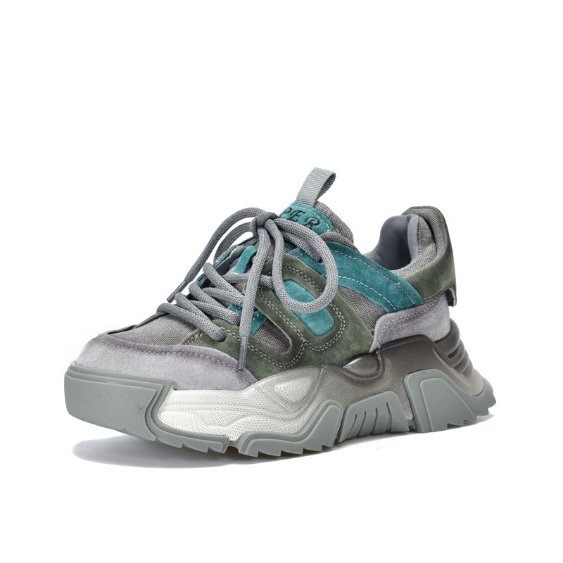 Women's Platform Dad Retro Color Matching Spring Sports Casual Shoes