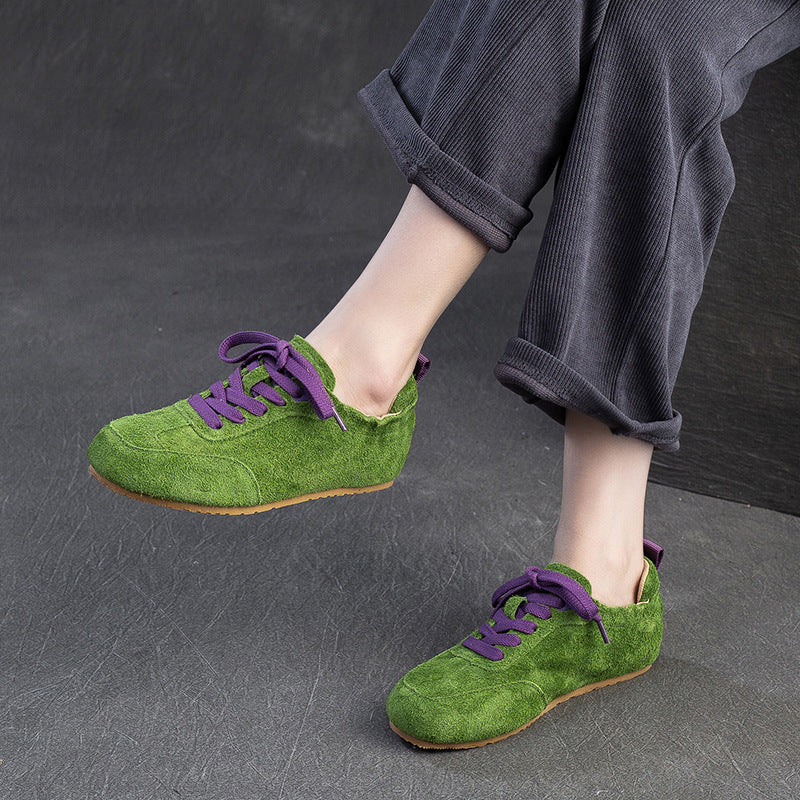 Women's Candy Color Comfortable Fried Street German Training Pumps First Layer Women's Casual Shoes