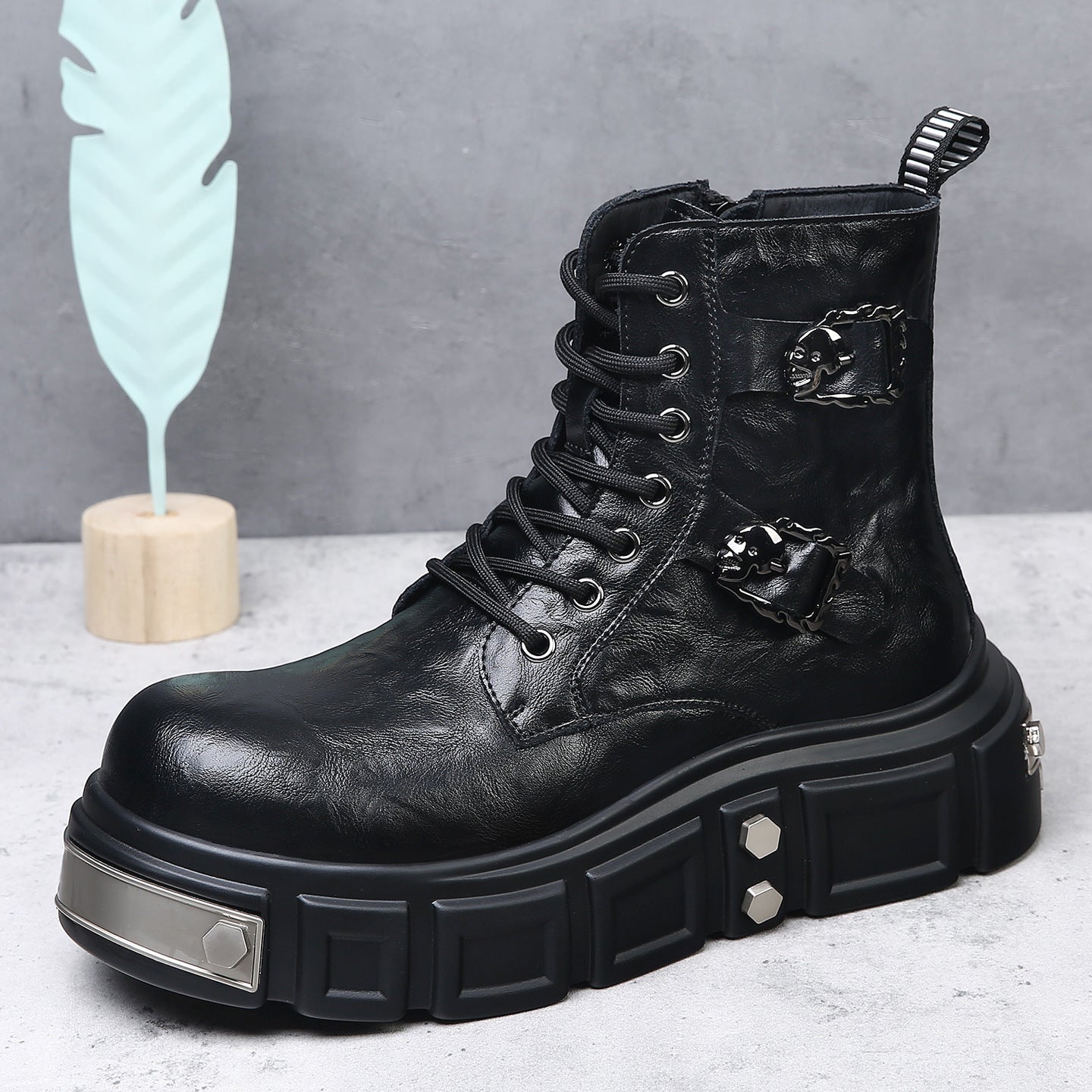 Men's Large Size Winter Small Design Trendy Thick Men's Martin Boots