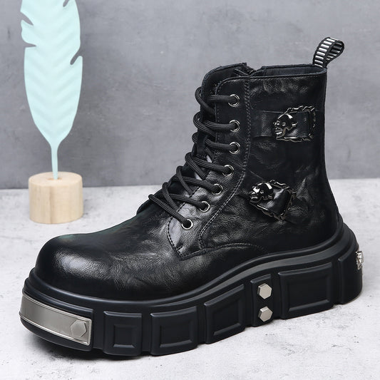 Men's Large Size Winter Small Design Trendy Thick Men's Martin Boots