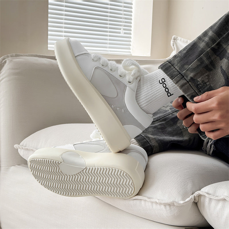 Women's & Men's Design Heart-shaped Platform Fashionable Height Increasing Men's Sports Shoes