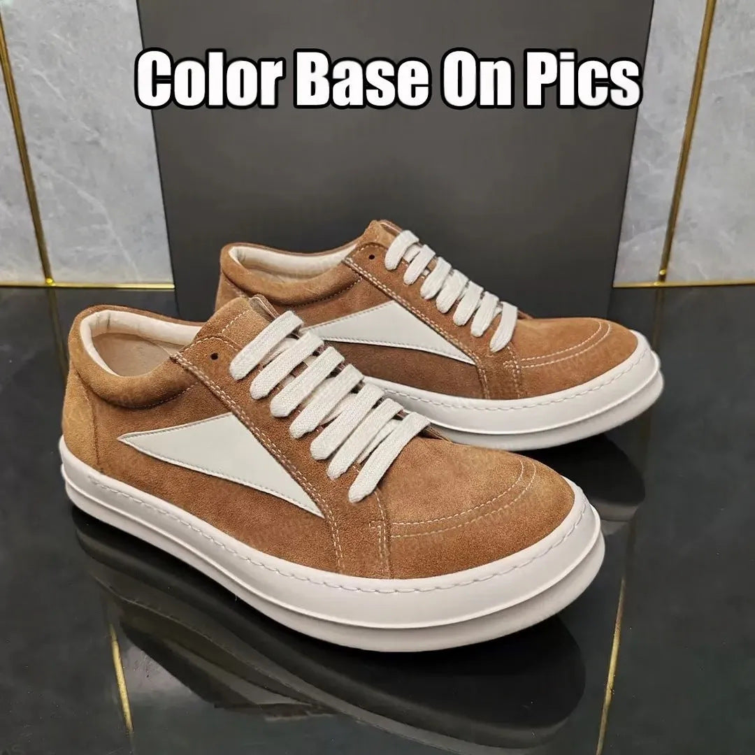 Platform Height Increasing Round Toe High Version Comfortable Casual Shoes