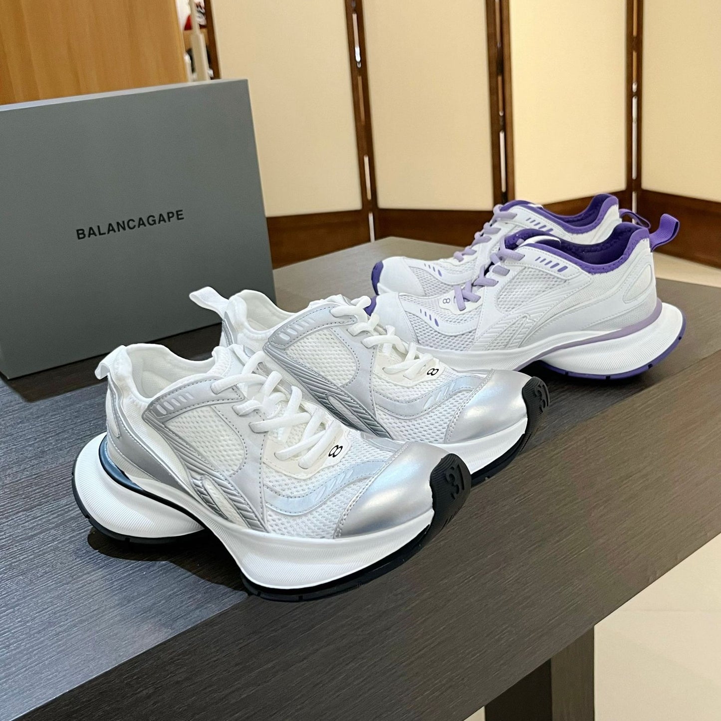 Women's Summer Breathable Mesh Surface Multicolor Dad Platform Increased Lightweight Exercise Women's Sports Shoes