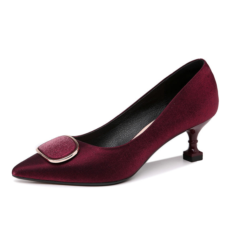 Women's Red High Niche Design Stiletto Not Tired Women's Fashion Shoes