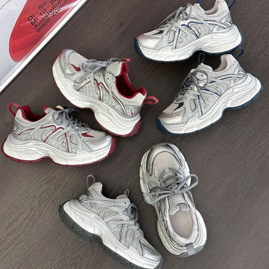 Women's Dad Autumn Paris Fashion Mesh Breathable Women's Sports Shoes