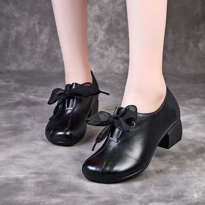 Women's Up Chunky Soft Bottom First Layer Heels