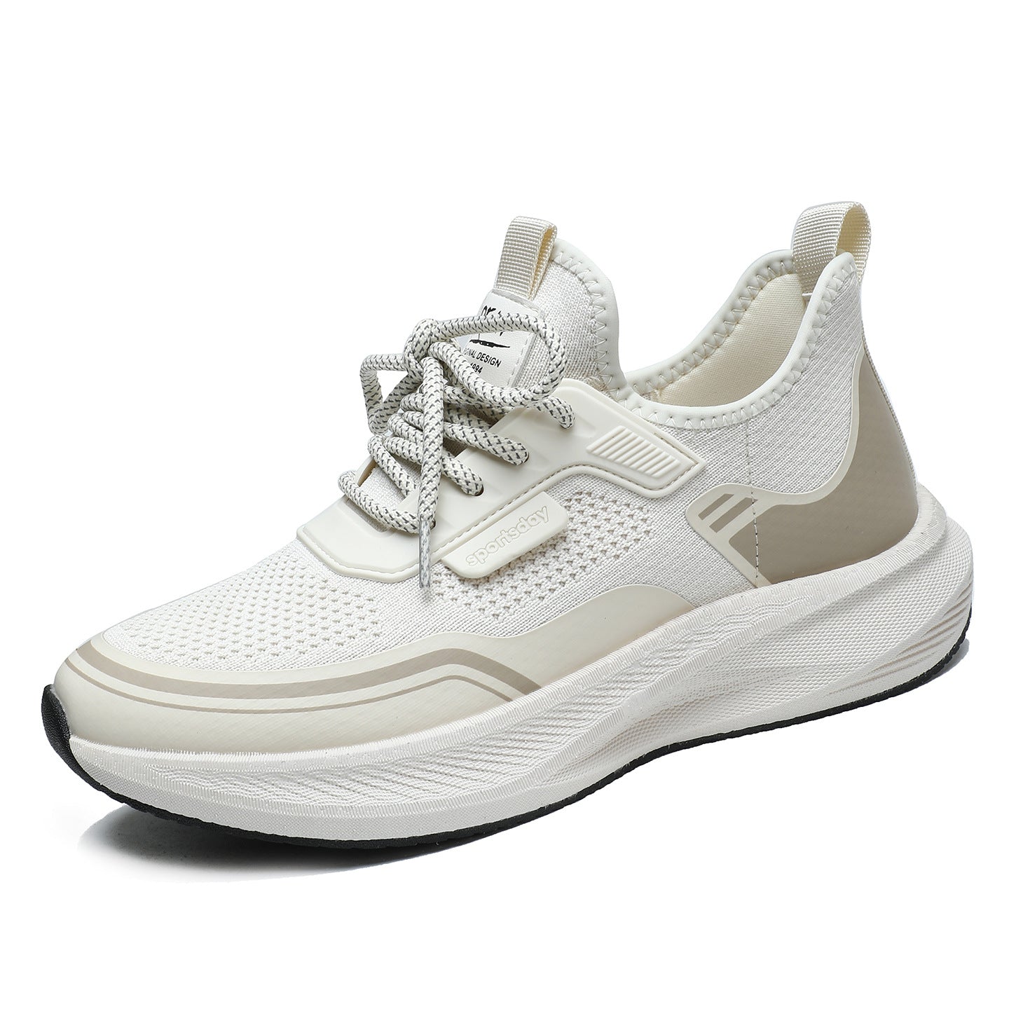 Men's Breathable Flying Woven Fashionable Light Platform Men's Sports Shoes