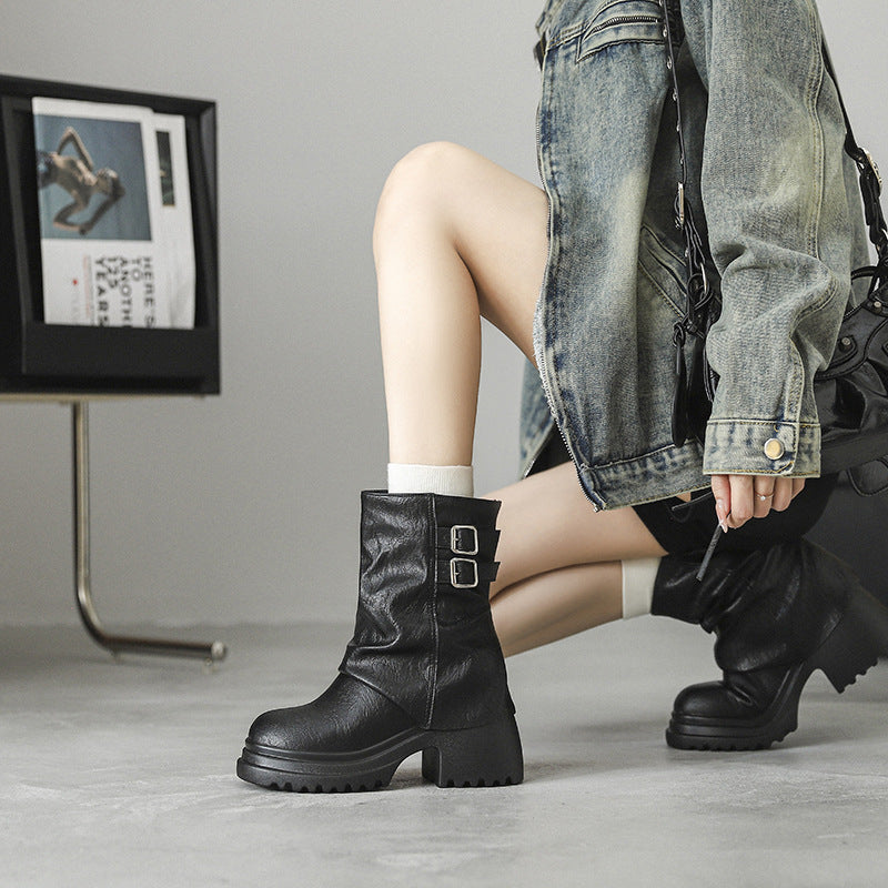 Women's Invisible Elevated Pantyhose Soft Bottom Lightweight Boots