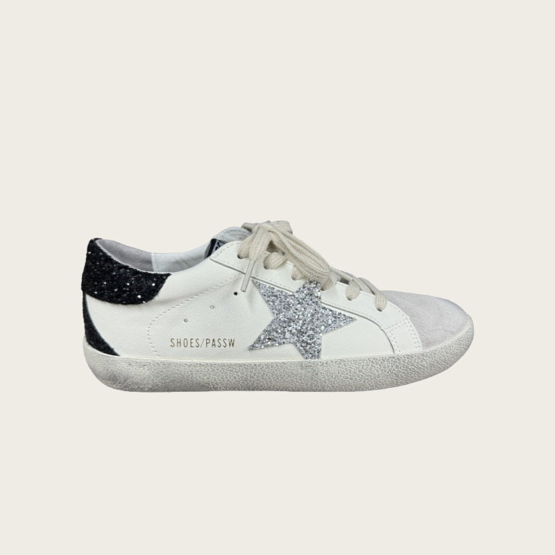 Women's Genuine Retro Golden Goose Sier Paillette Height Increasing Insole Sneakers