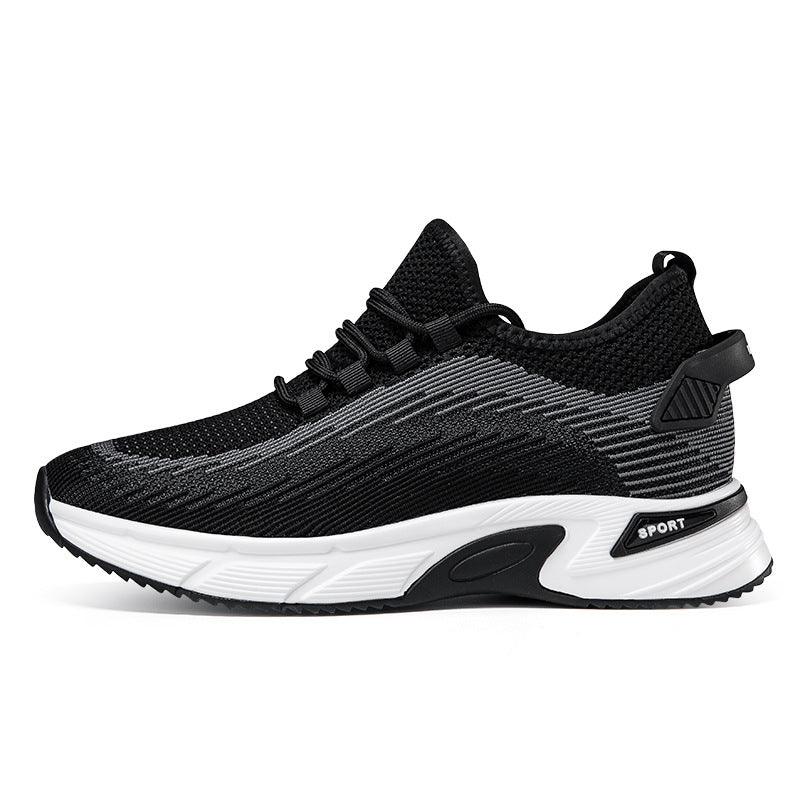 Men's Elevator Summer Breathable Fly Woven Mesh Invisibly Heightened Casual Shoes