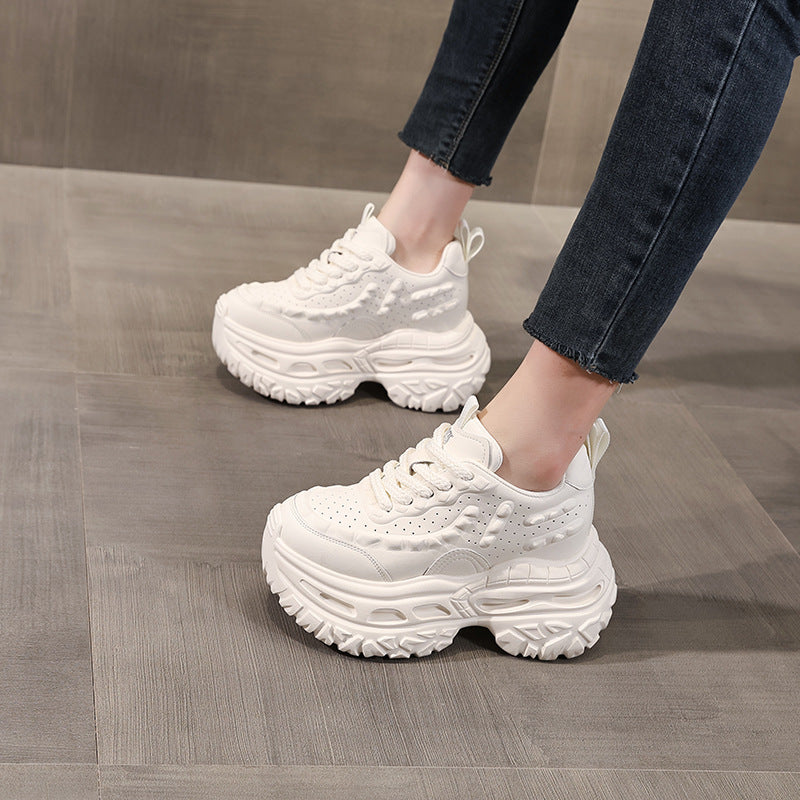 Women's Small Platform Height Increasing Insole Dad Autumn Sports Casual Shoes
