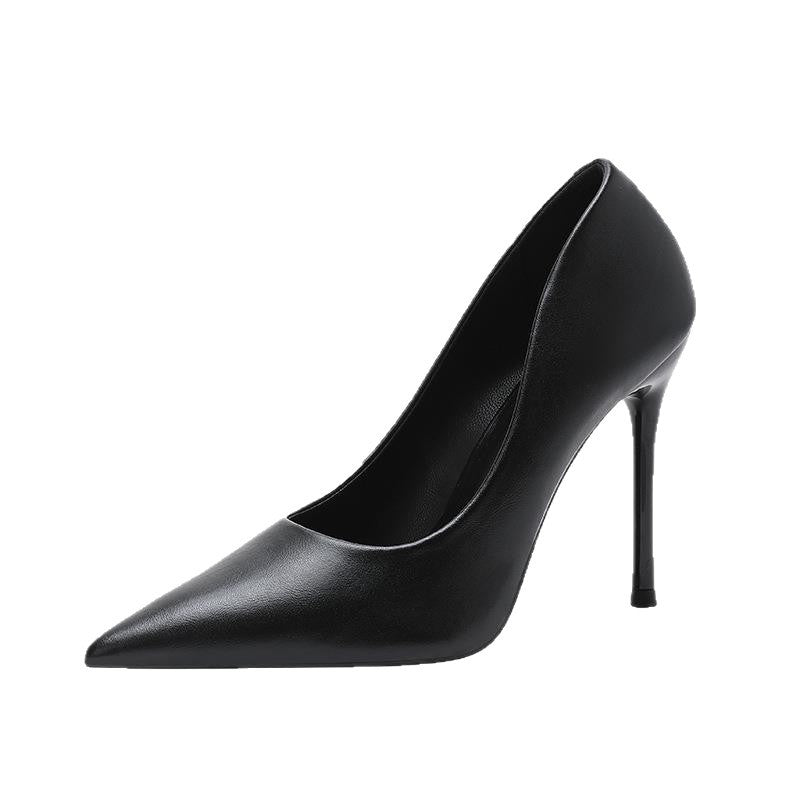 Women's Sheepskin Genuine Black Soft Sole Not Tired For Long Time Women's Fashion Shoes