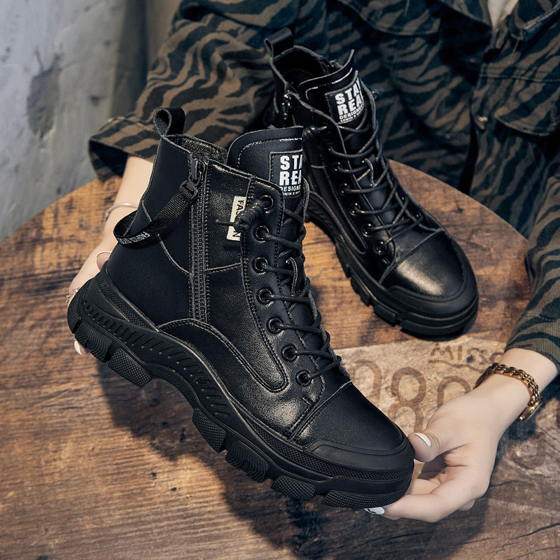 Women's Martin British Style Platform Ankle Trendy Boots