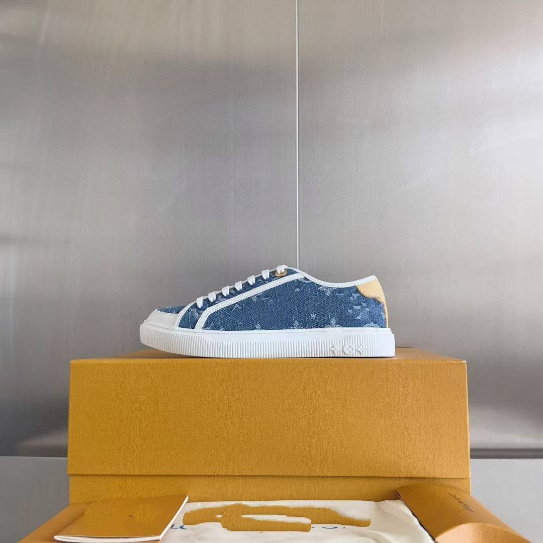 Denim Skate Breathable Low Top Platform Women's Sports Shoes