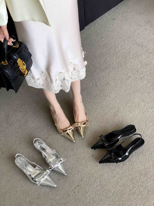 Women's Spring Pointed Toe Wedge Short Fashion Box Excluding High Heeled Sandals
