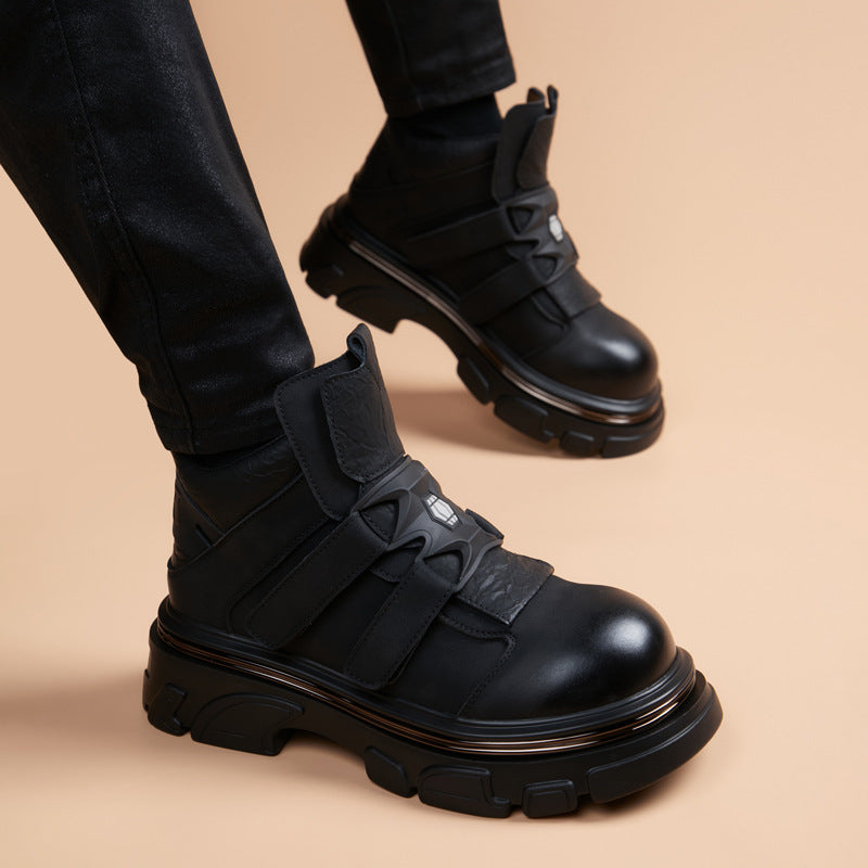 Men's Style Velcro Versatile Increased Punk Thick Boots