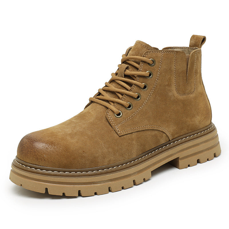 Men's Genuine Fashion Suede British Style Middle Men's Martin Boots