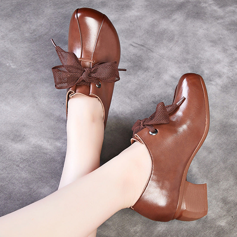 Women's Up Chunky Soft Bottom First Layer Heels