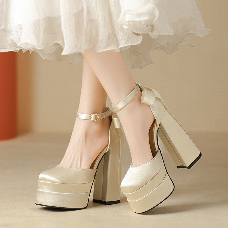 Women's Platform Wedding With Toe Box Small Size Super High Women's Fashion Shoes