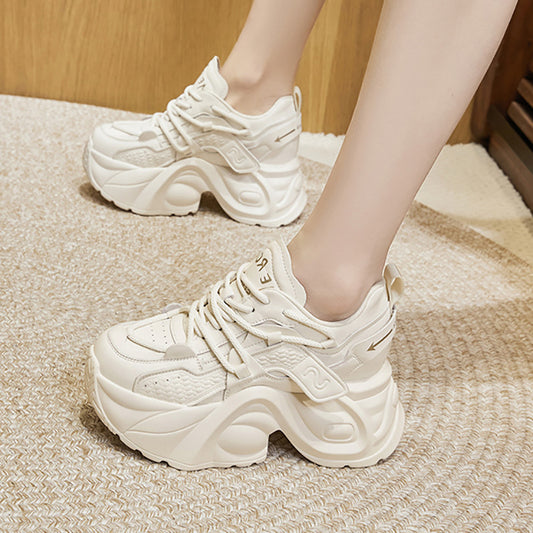 Women's Dad Spring Small Height Increasing Insole Women's Sports Shoes