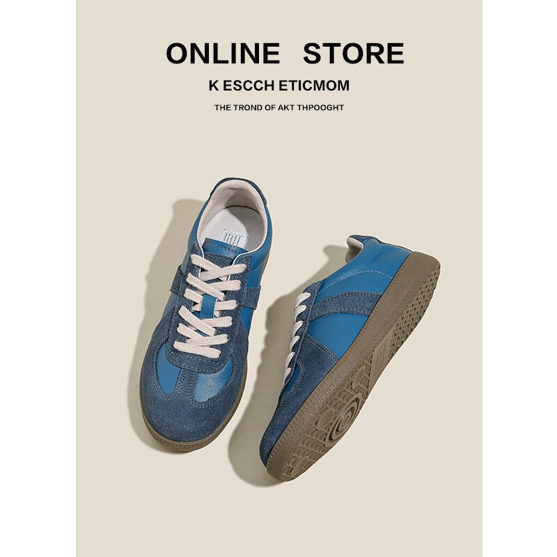 Women's Training Korean Flat Lace Up White Women's Sports Shoes