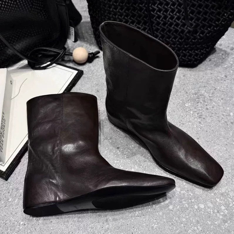 Women's Minority Square Toe Height Increasing Insole Sleeve Boots