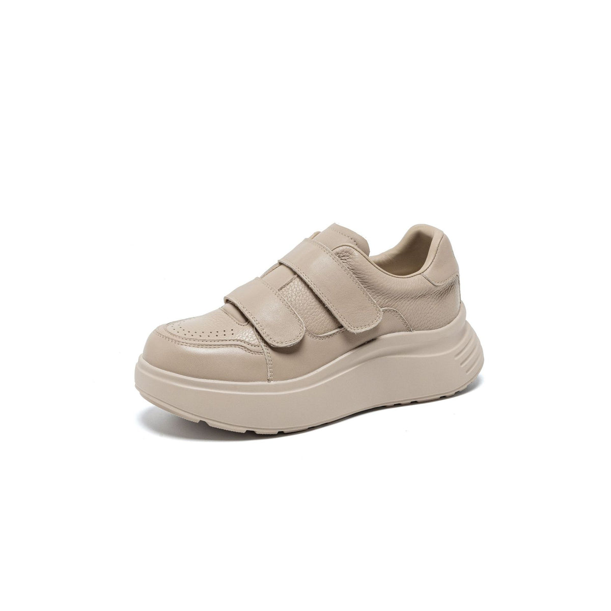 Women's Genuine Retro White Platform Hight Increasing Board Casual Shoes