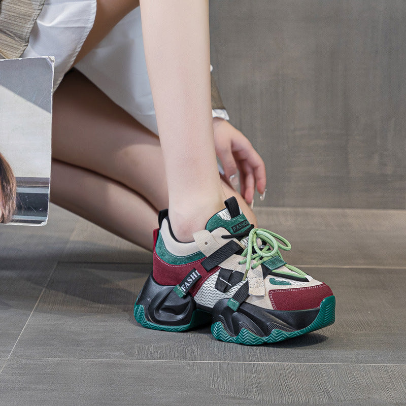 Women's Platform Height Increasing Insole Sports Casual Shoes