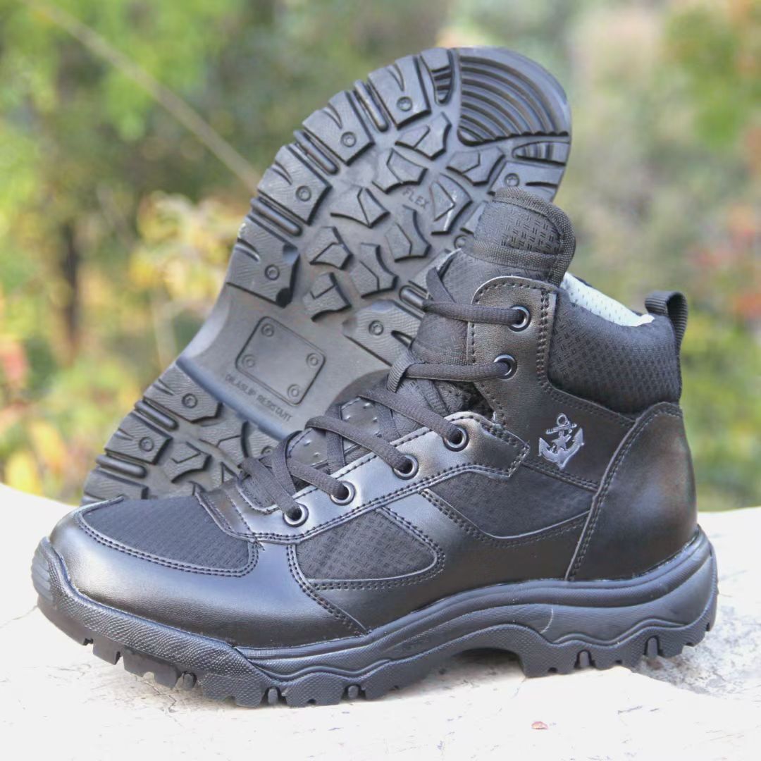 Men's Training Summer Breathable Mesh Deck Black Side Men's Martin Boots
