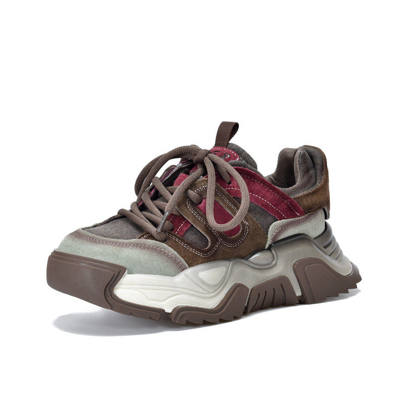 Women's Small Thick-soled Dad Color Matching Spring Casual Shoes