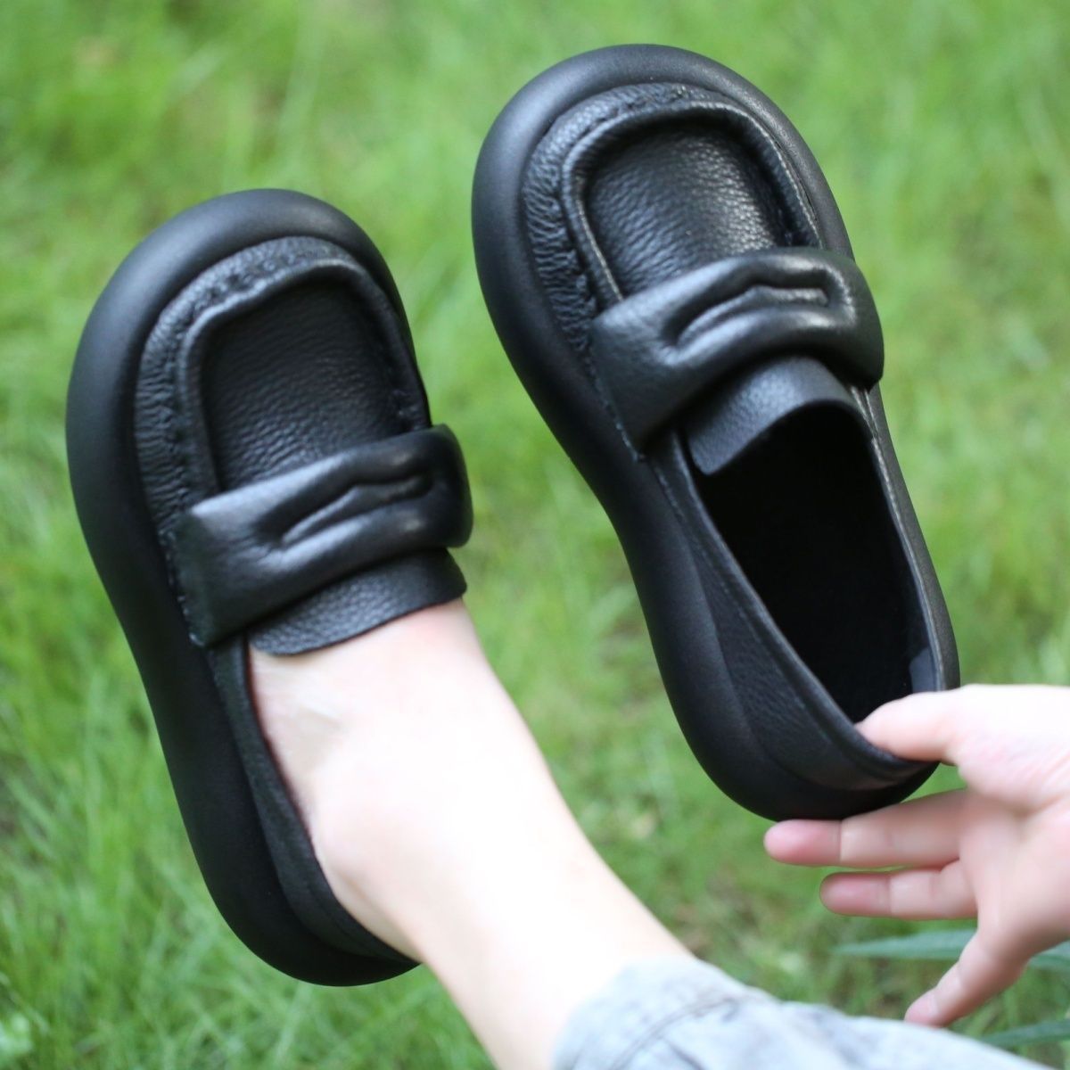 Retro Handmade Doll Head Are Larger Sports Casual Shoes
