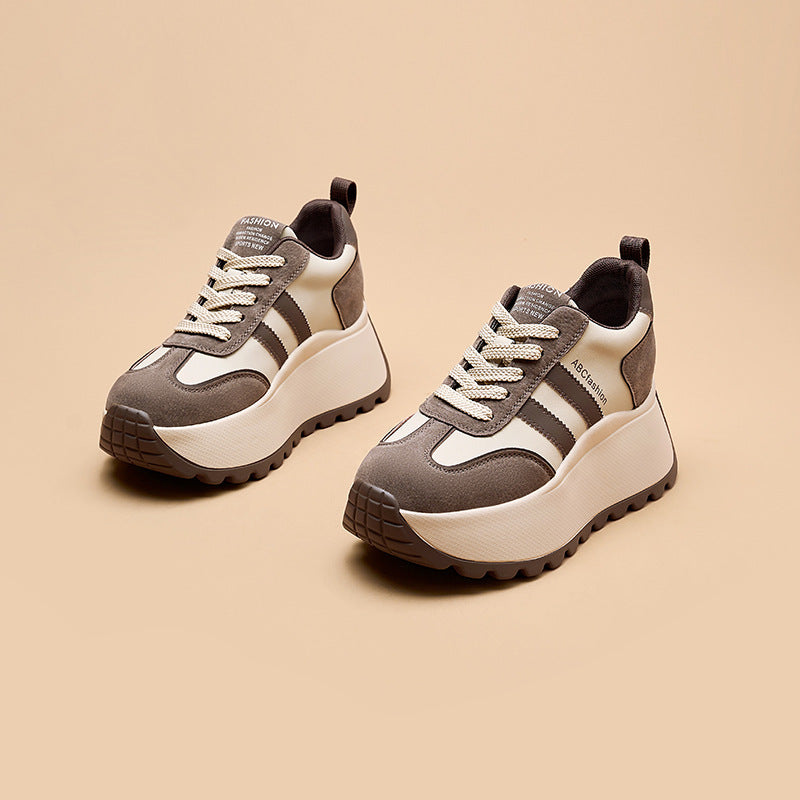 Women's Autumn Fashion Thick Bottom Increased Letters Sports Casual Shoes