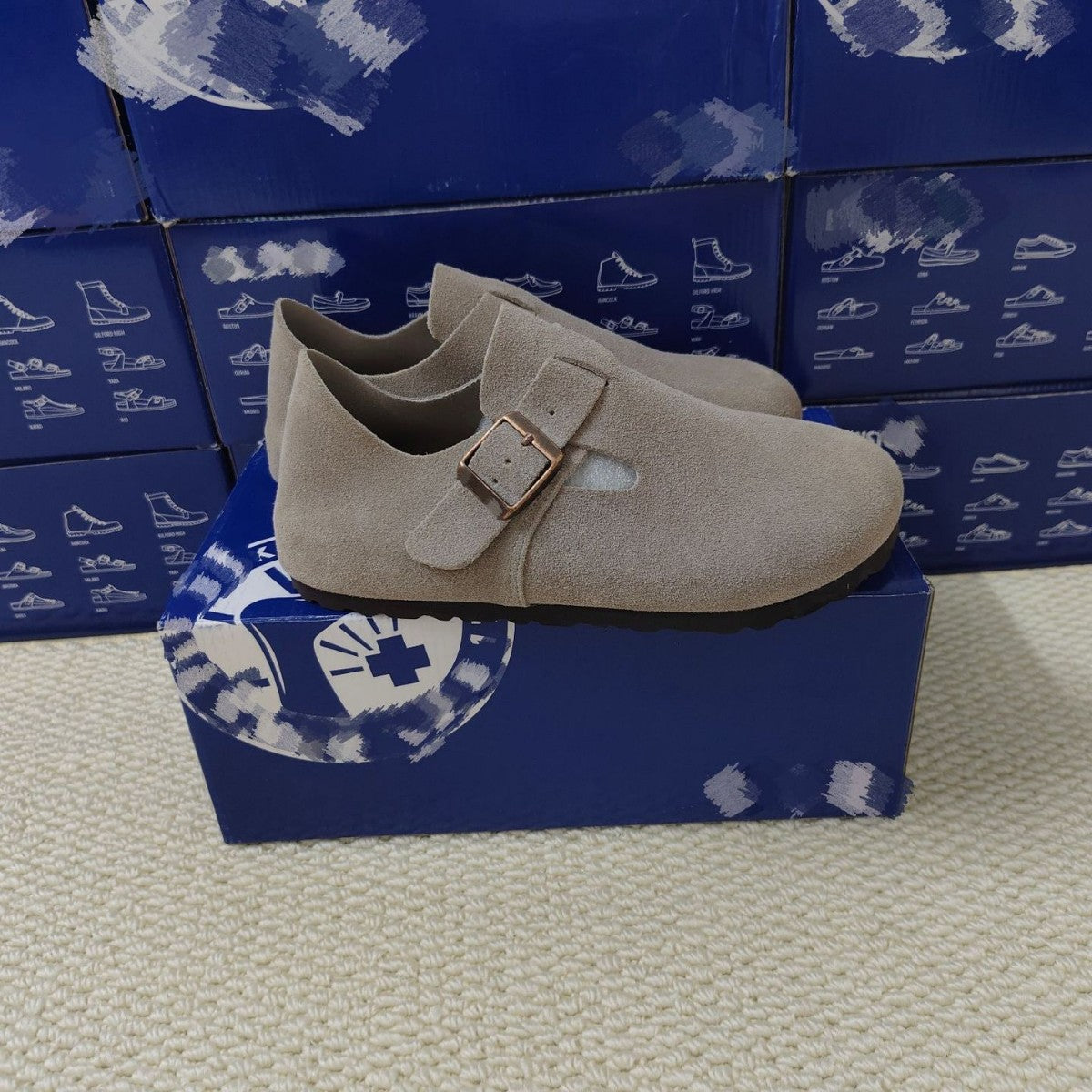 Genuine Cowhide Pure Source Retro Comfort All Inclusive Women's Casual Shoes