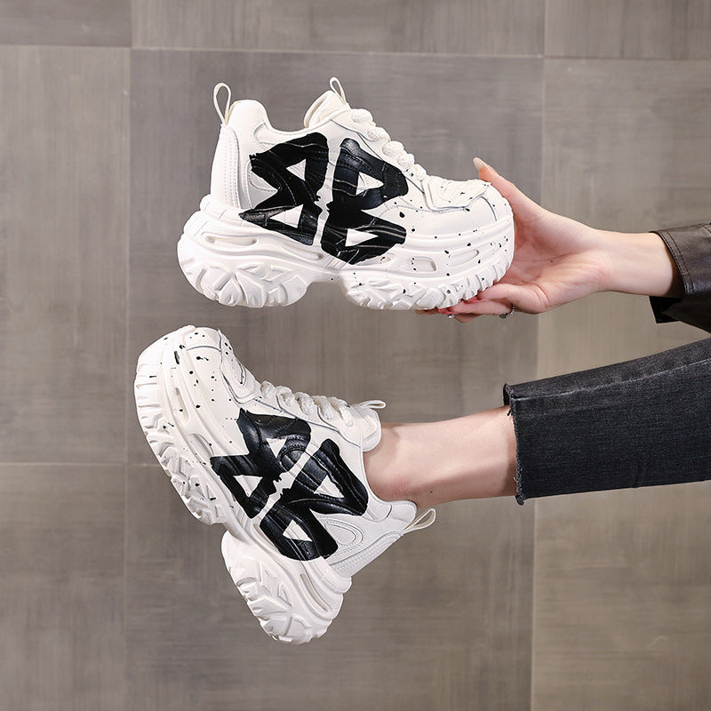 Women's Platform Height Increasing Insole Dad Autumn Sports Casual Shoes