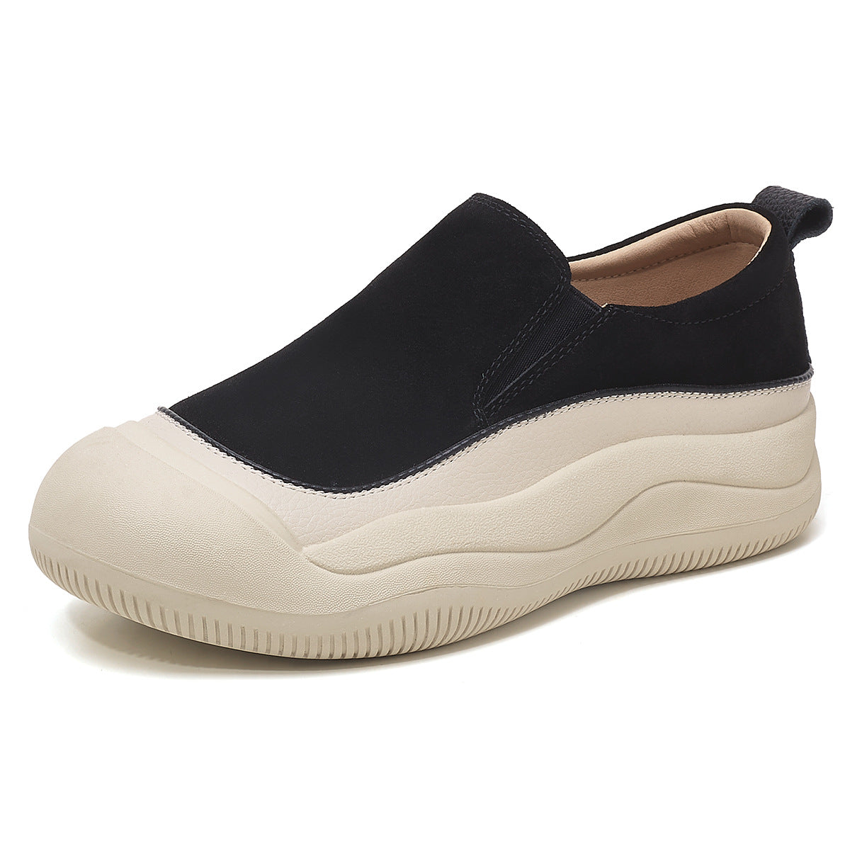 Women's First Layer Cowhide Spring Sports Style Comfortable Women's Casual Shoes