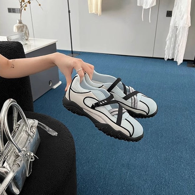 Women's Style Ballet Velcro Mary Jane Summer Breathable Platform Women's Sports Shoes