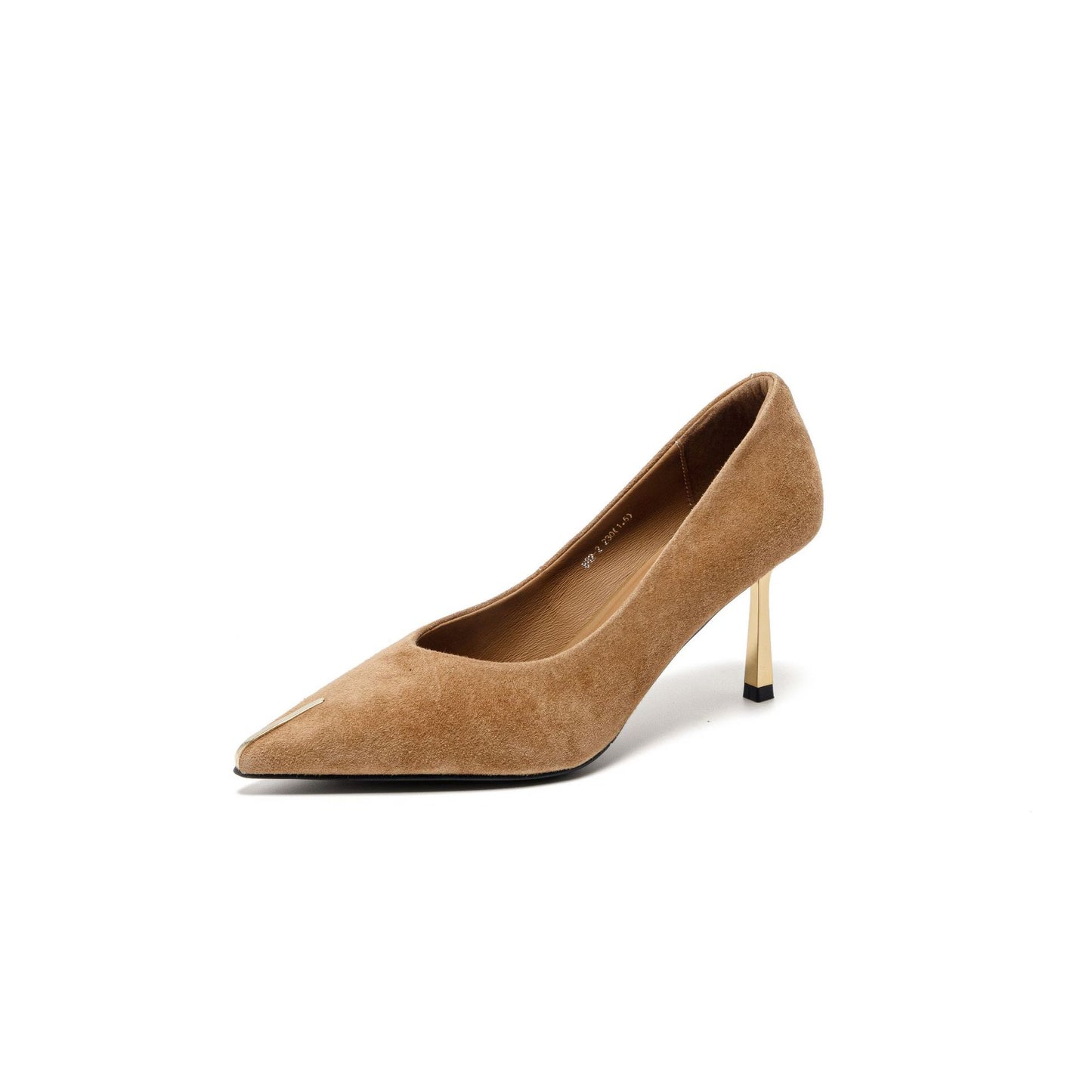 Women's Sheepskin High Spring Metal Genuine Pointed Toe Not Tired Feet Heels