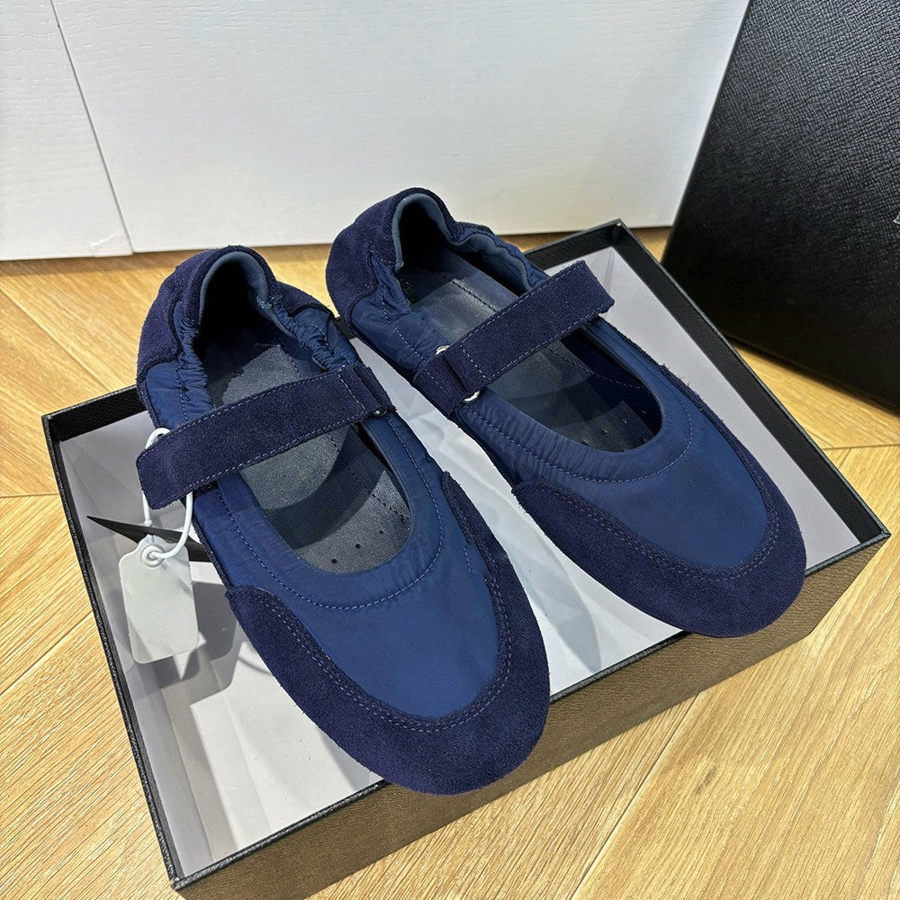 Women's Channel Version Triangle Mark Velcro Mary Jane Lightweight Soft Sole Slippers