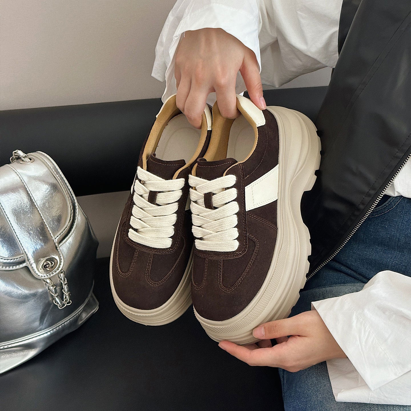 Women's Matte Platform Autumn Fashion Heightened Tide Women's Sports Shoes