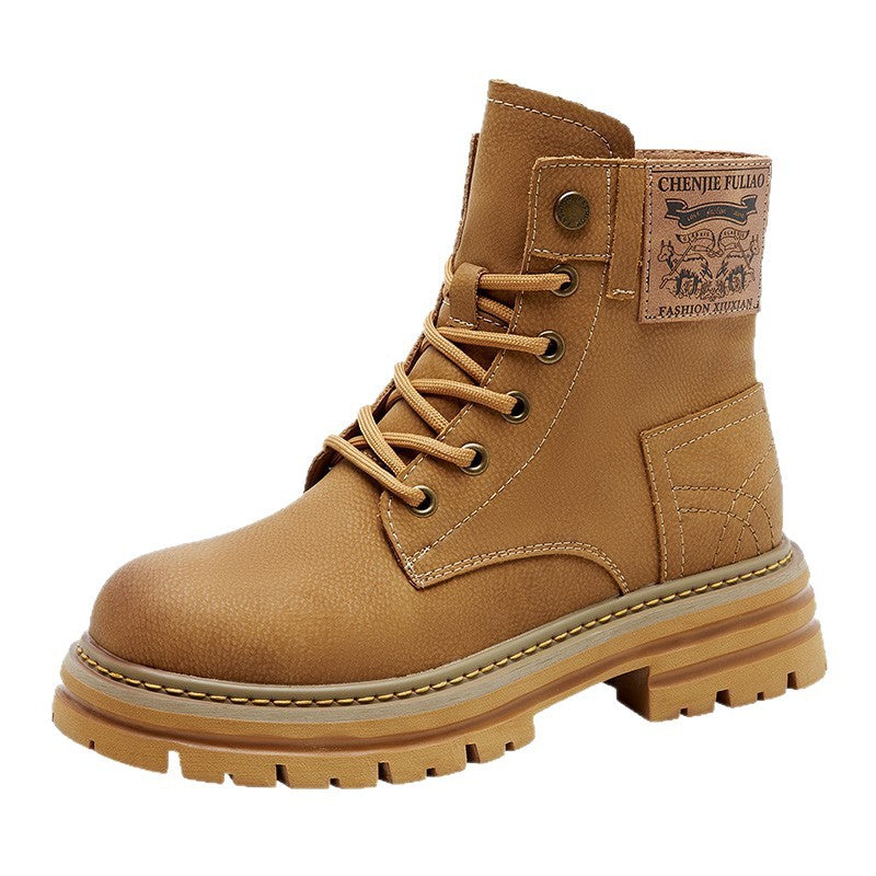 Women's Thick-soled Fried Street Matte Retro Rub Boots