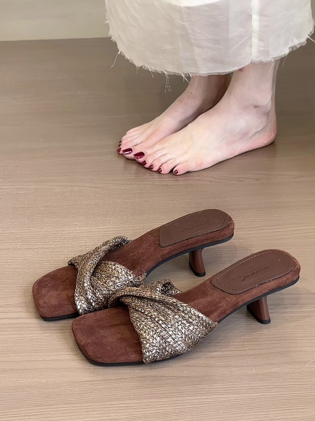 Women's Style Niche Square Toe Chunky Comfortable Not Heels