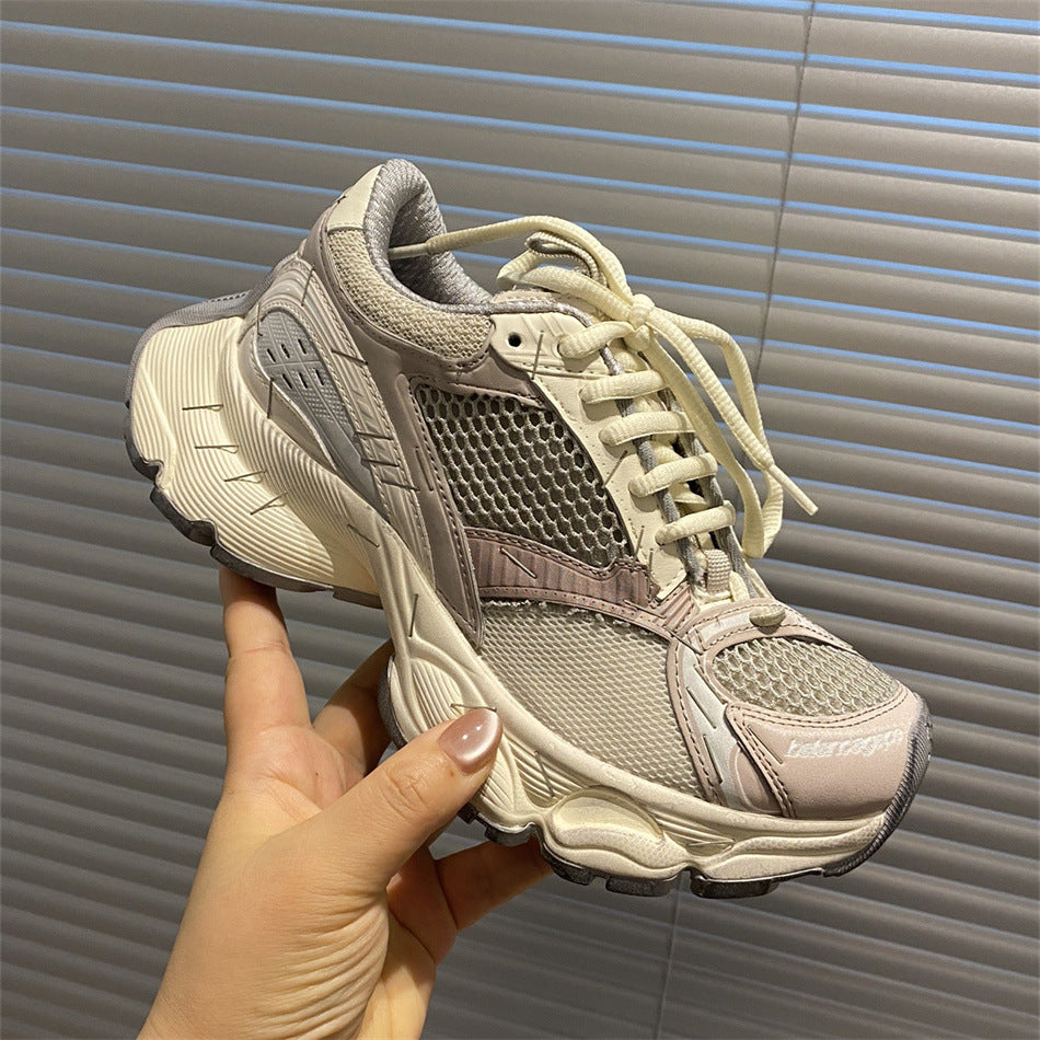 Women's Dad Old Polished Couple Thick Bottom Increased Fried Sneakers