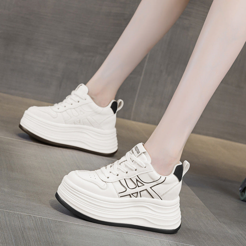 Women's Autumn Korean Style Height Increasing Insole Muffin Lightweight Women's Sports Shoes