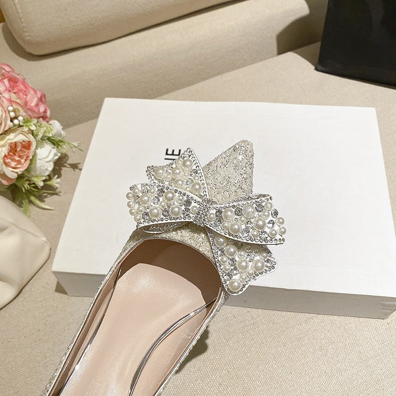Bridesmaid High Main Wedding Dress Small Size Heels