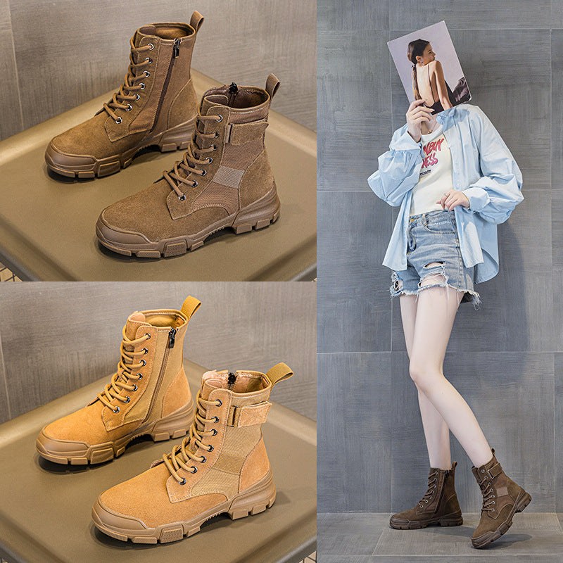 Women's Genuine Winter Versatile Short British Style Boots