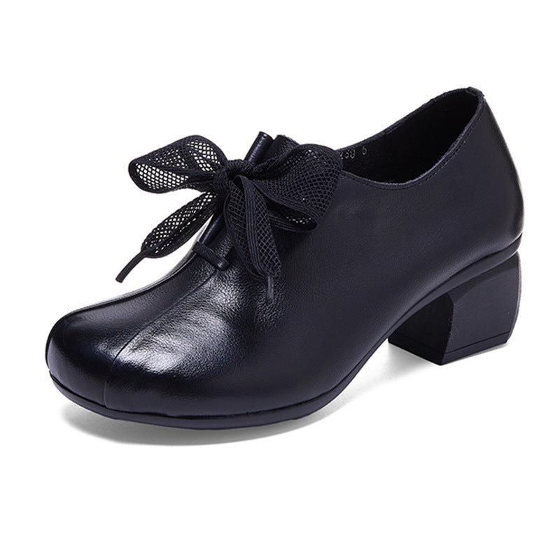 Women's Up Chunky Soft Bottom First Layer Heels