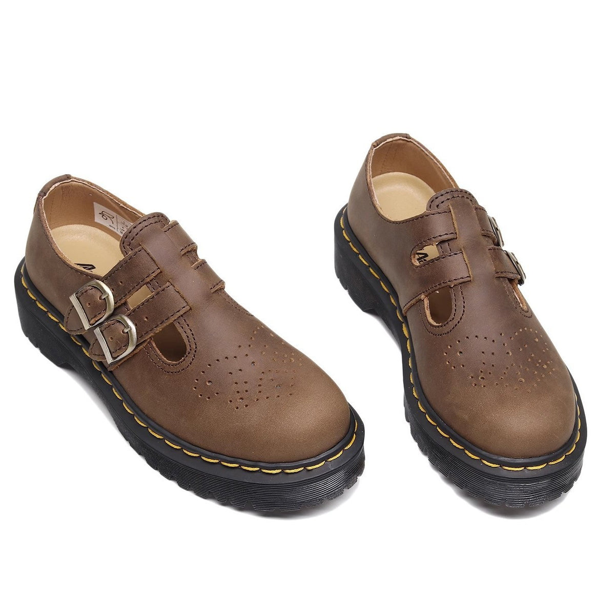 Women's Mary Jane Crazy Horse Brown Bottom Women's Fashion Shoes