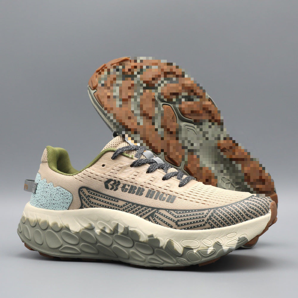 Men's Thick Sole Height Increasing Hiking Dad Ultra Light Breathable Men's Sports Shoes