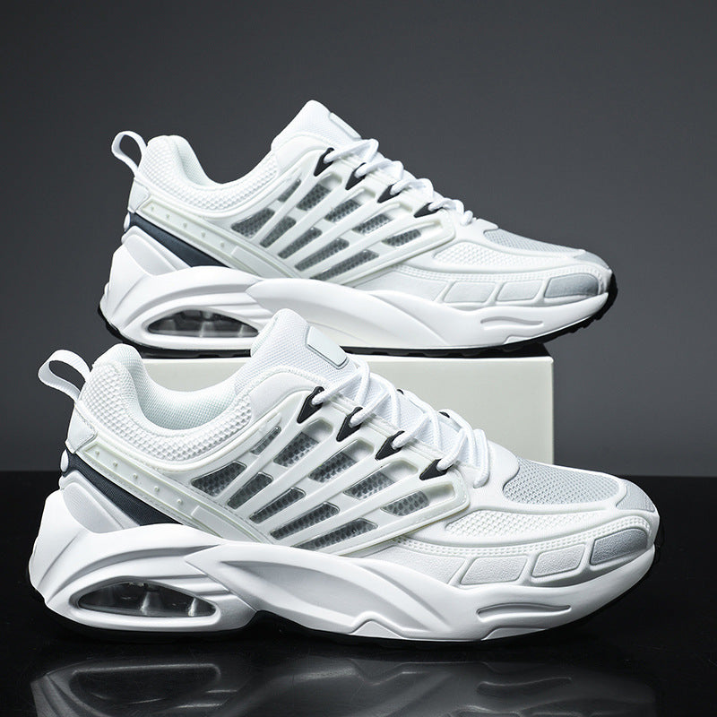 Men's Flying Woven Summer Breathable Increased Running Trend Super Popular Daddy Men's Sports Shoes