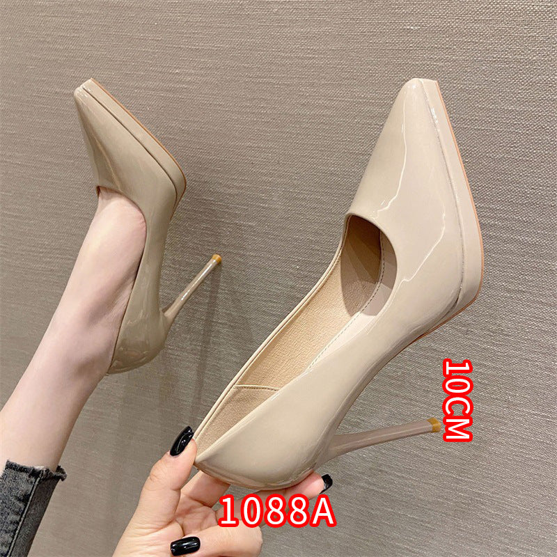 Women's Korean Patent Sexy Pointed Stiletto Classy High Fairy Style Women's Fashion Shoes